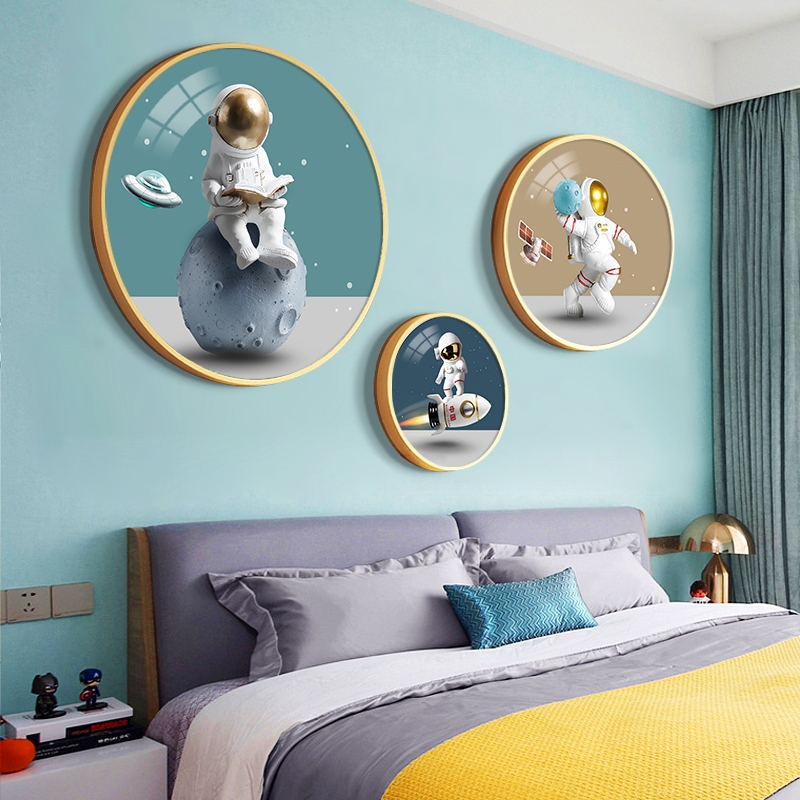 温馨轻奢时尚现代装饰画轻奢风格卧室床头儿童房墙面挂画现代简约