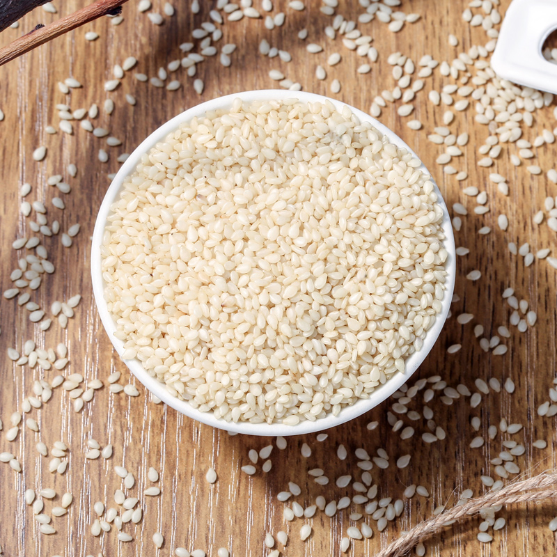 脱皮生白芝麻 农家新货颗粒饱满脱皮芝麻仁 去皮新芝麻干净可榨油