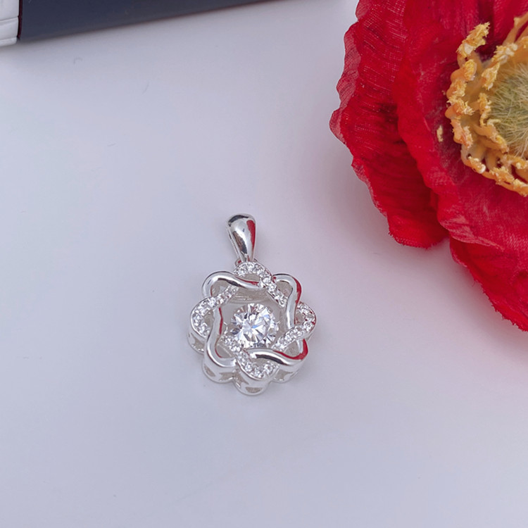 坠链均足银 足银990八芒星吊坠  年轻时尚 灵动款小众银饰