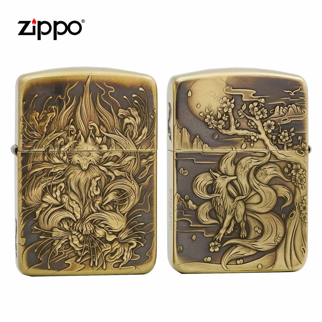 ZIPPO打火机1941B-立体浮雕-九尾狐-1941机型DYJ1