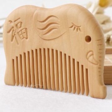 妃坊黄杨精雕木梳子女士便携式口袋梳