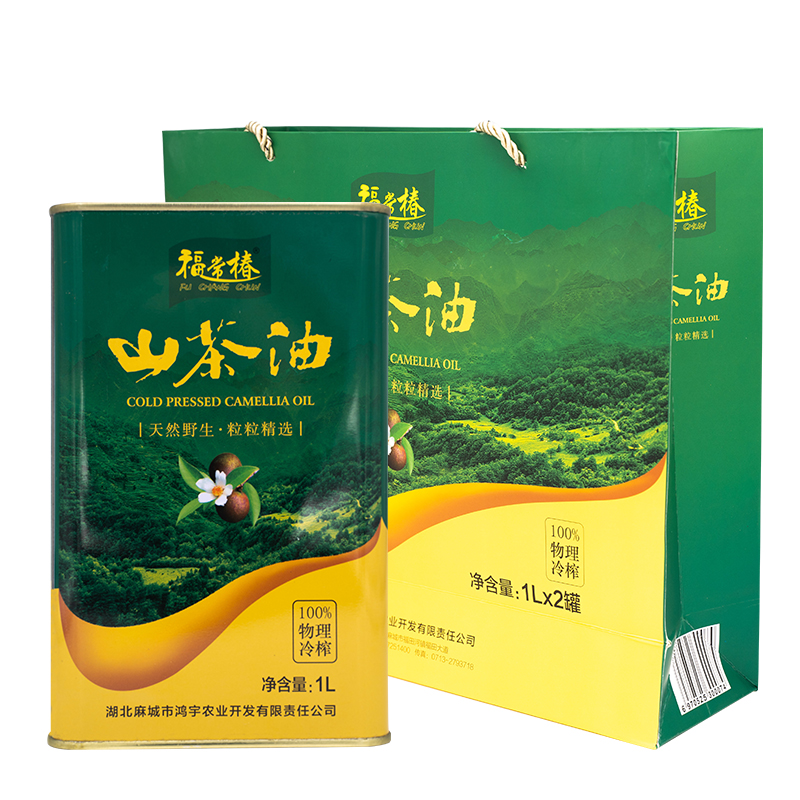 FU CHANG CHUN/福常椿精选高山茶籽物理冷榨山茶油1L*2礼盒装