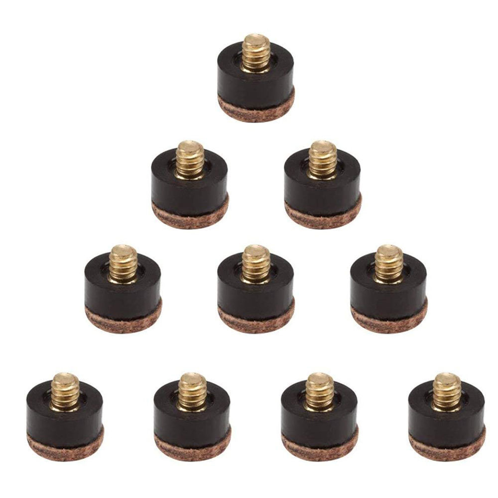 10mm-13mm台球杆九球杆专用长先角带螺丝皮头 大头桌球杆螺丝皮头