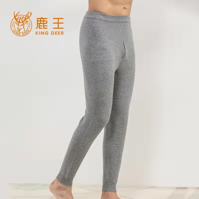 鹿王羊绒裤男2023年秋冬季纯色打底针织保暖百搭舒适山羊绒毛裤男