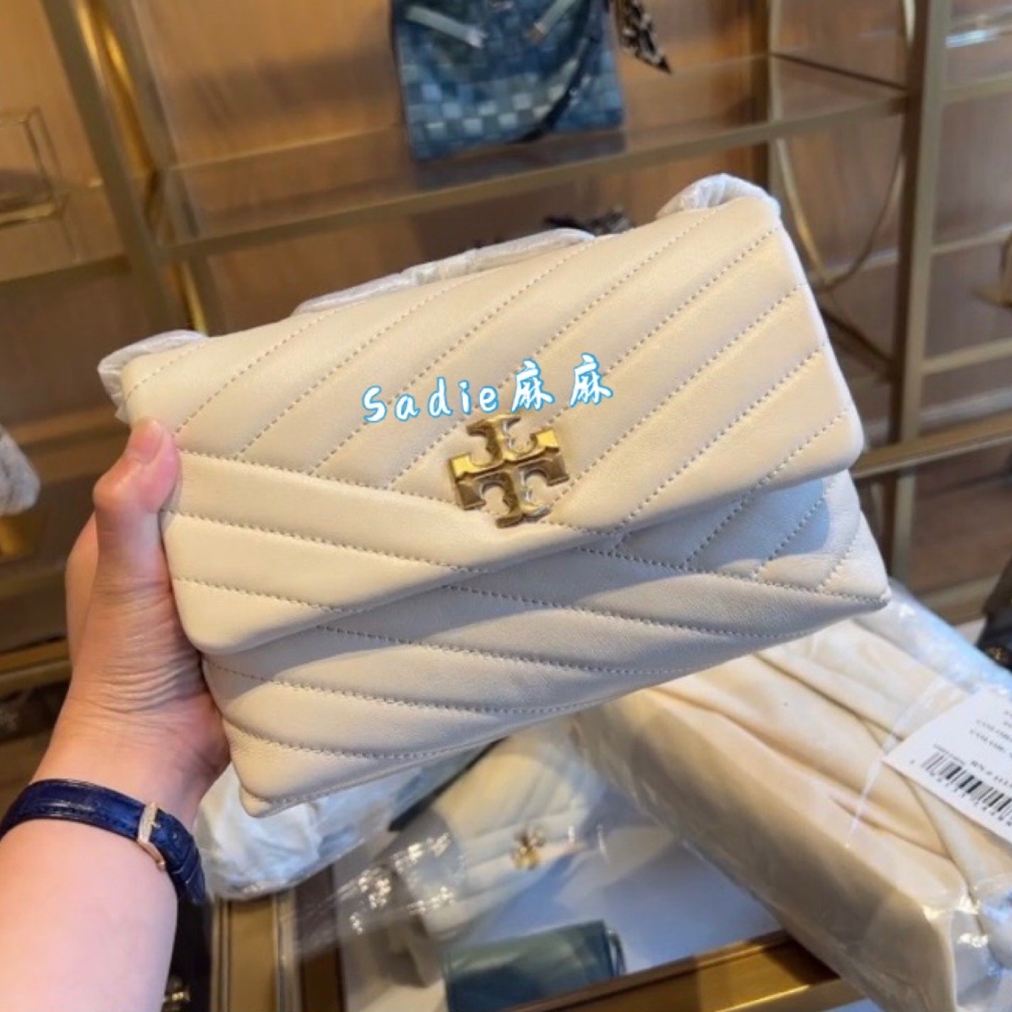 未使用 TORY BURCH/汤丽柏琦 Sadie麻麻TB经典Kira单肩斜挎包
