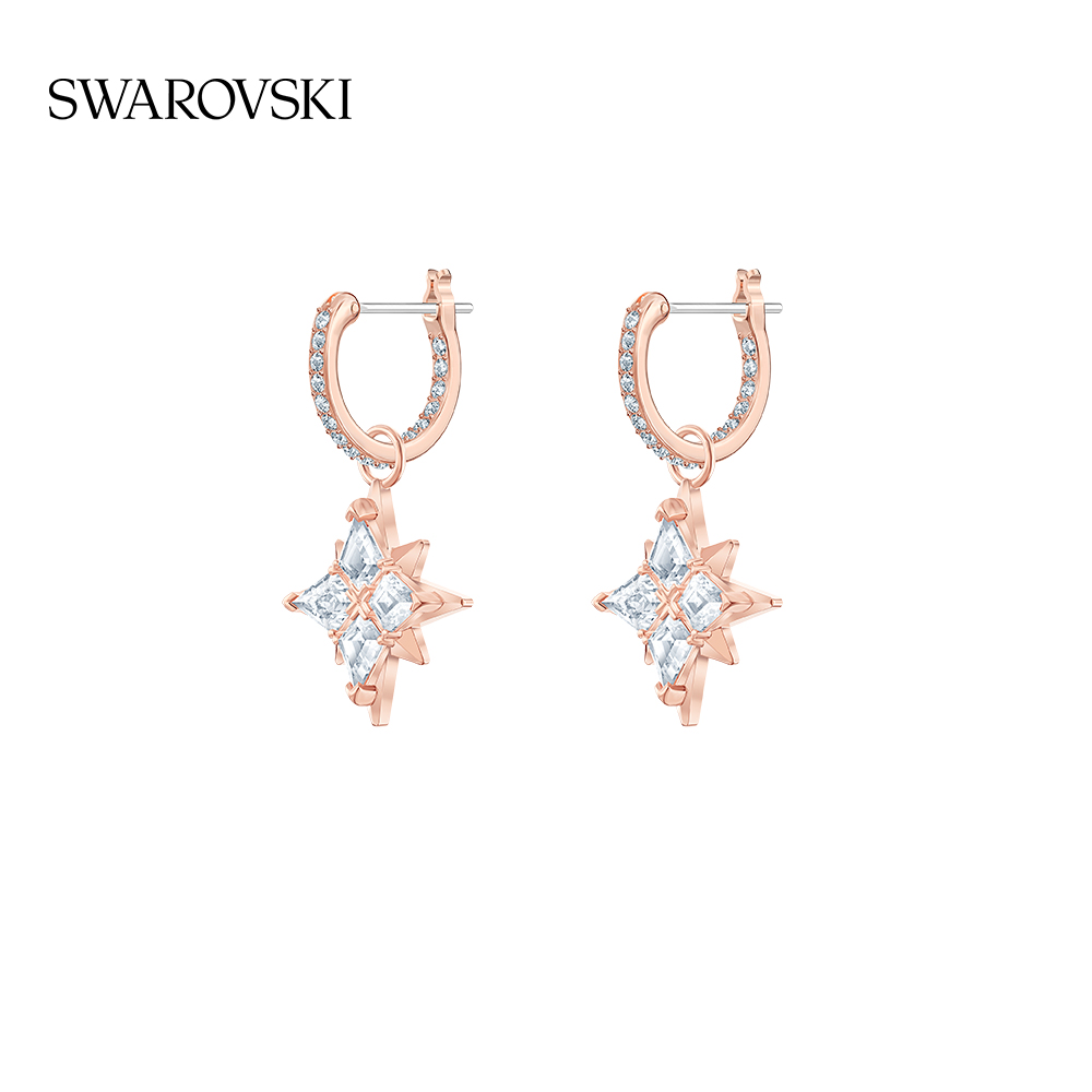 Swarovski/施华洛世奇 合金仿水晶耳饰 浪漫星星耳环琥珀流光穿搭