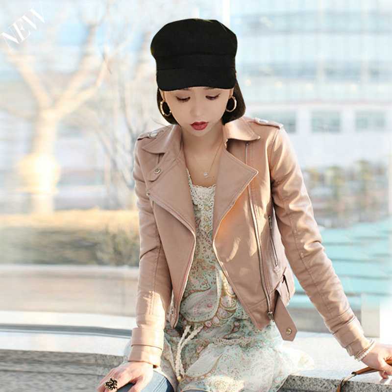 2022春秋新款韩版短款小个子机车服皮衣外套女PU皮夹克上衣短外套