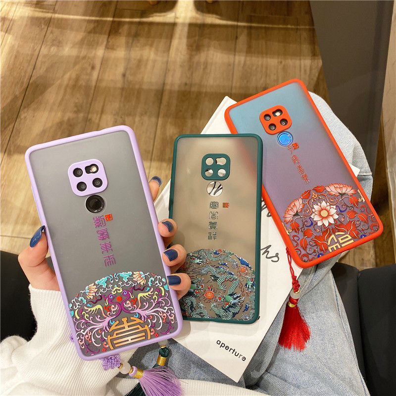 华为mate20手机壳中国风M20pro硅胶新年镜头全包流苏磨砂软潮男女