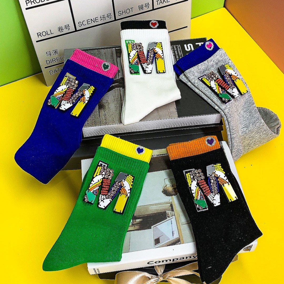 重工潮牌原创设计时尚百搭中筒袜子潮流潮袜春夏个性卡通棉袜ins