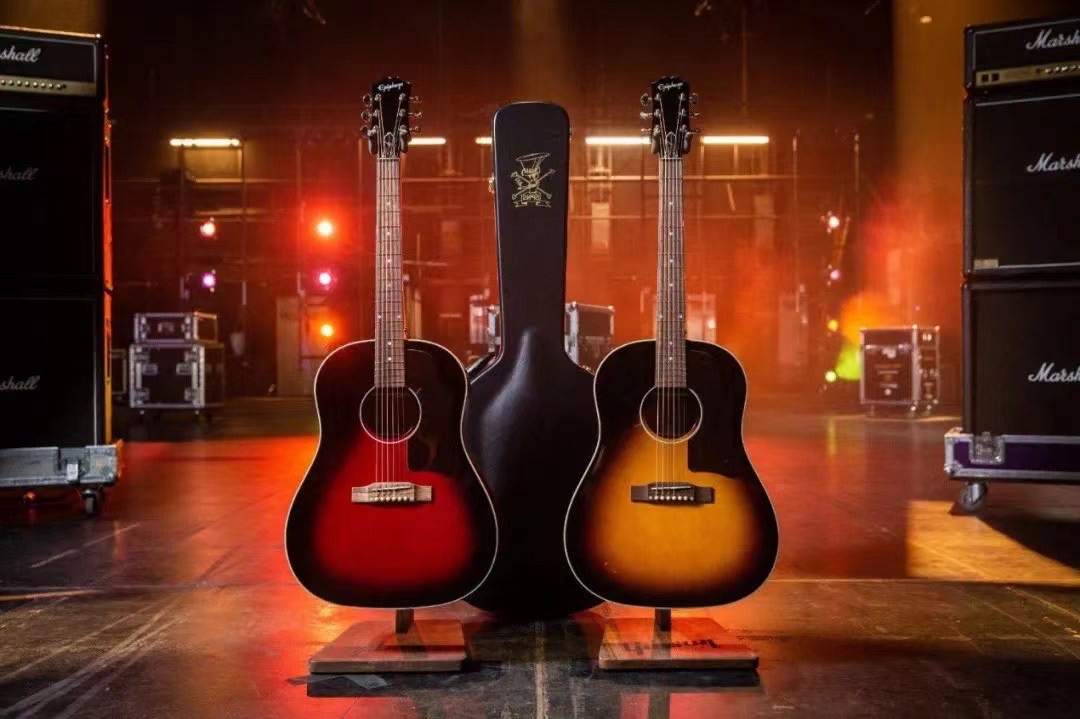 【洛克乐器】易普风epiphone J45 slash签名款41寸全单电箱吉他