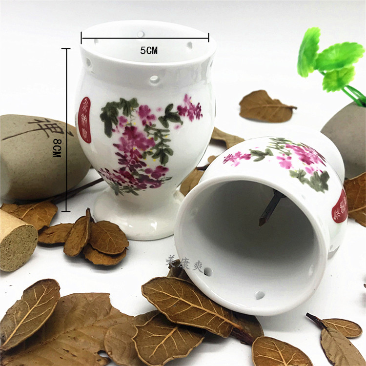 骨瓷面部杯温灸器 迷你高脚脸部温灸罐小魔灸罐眼部