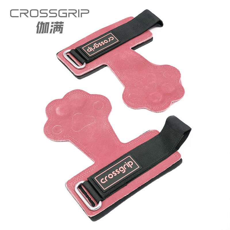 crossgrip伽满猫爪牛皮护掌助力带女士健身护手掌硬拉防滑耐磨