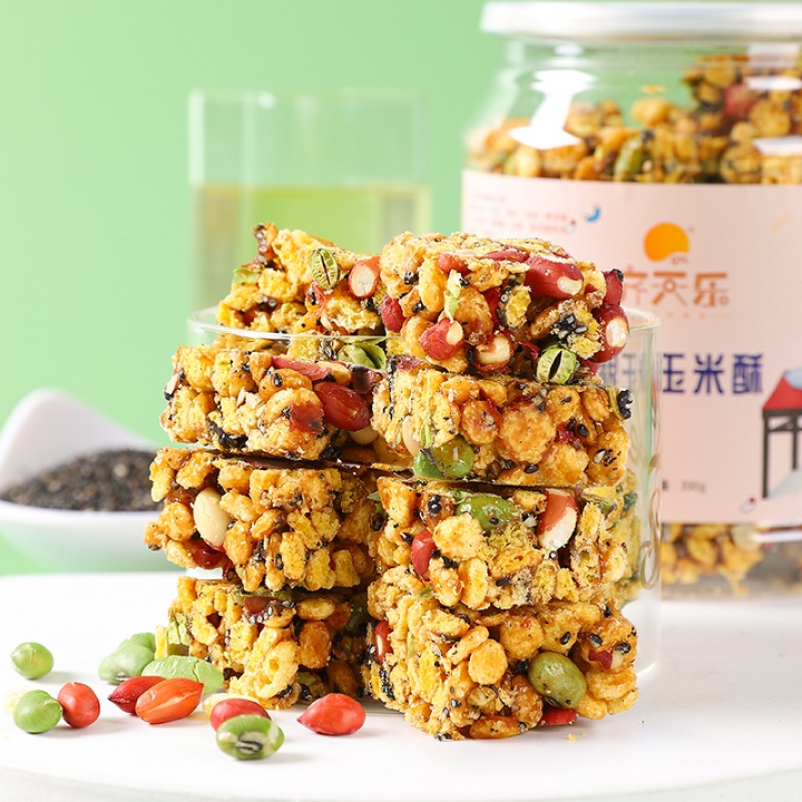 【齐天乐】粗粮玉米酥花生300g罐装零食下酒菜素食香酥美味健康