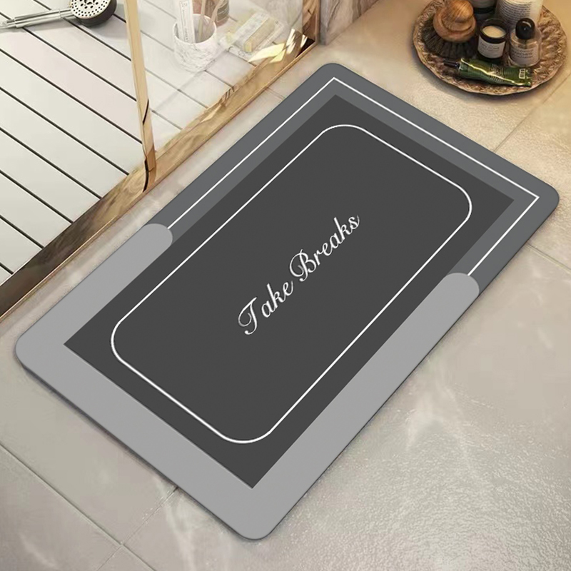 浴室吸水防滑地垫卫生间门口进门速干卫浴垫子硅藻泥软垫厕所地毯