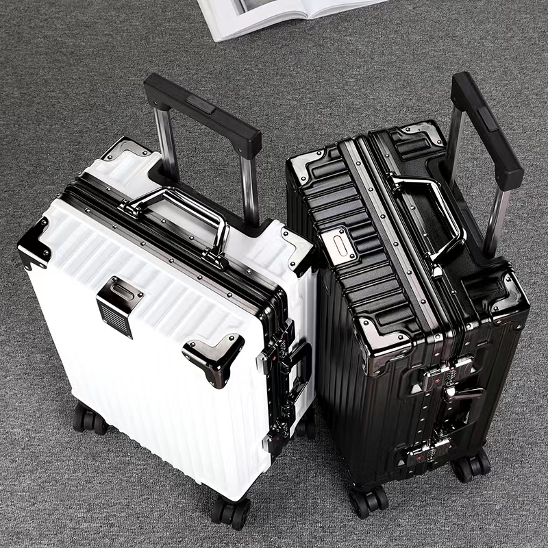 拉杆箱女生旅途旅行箱学生男生登机箱时尚铝框多功能高档潮流便携