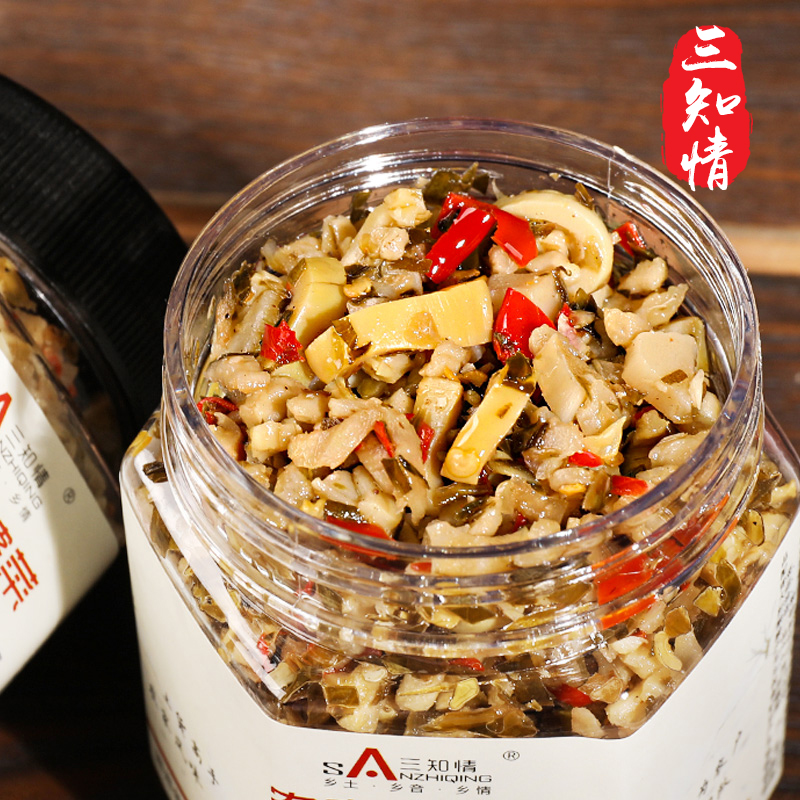 三知情 酸菜小竹笋280克/瓶 微辣新鲜酸爽 开胃下饭菜湖南特产
