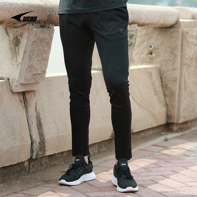 UCAN锐克运动长裤训练裤男 休闲长裤儿童磨毛保暖收腿足球裤子
