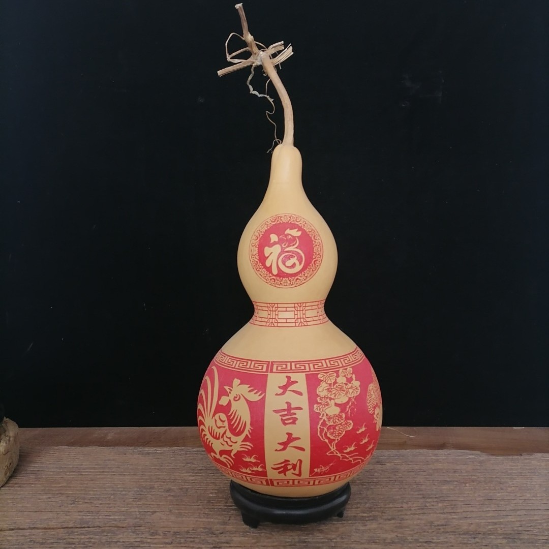 盛泰葫芦 大吉大利 生肖民俗类 天然葫芦雕刻类摆件
