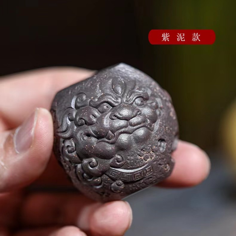 大圣说壶宜兴原矿紫砂泥料茶宠茶壶盖置手工紫砂紫砂壶盖托茶道