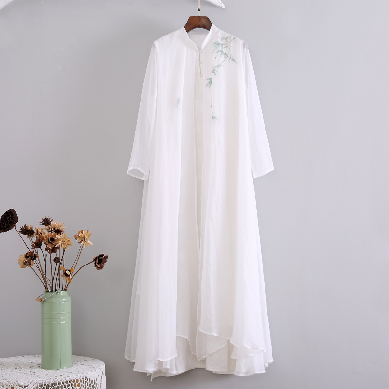 【青竹】翰墨云汐禅意茶服女中式连衣裙女仙气飘逸古风长裙禅舞服