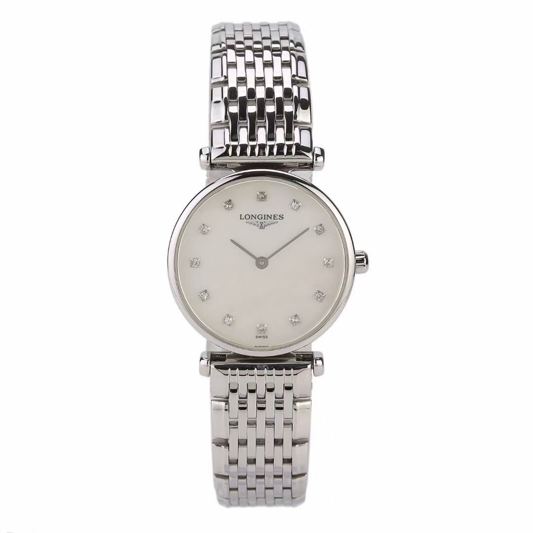 99新 Longines/浪琴 嘉岚贝母钻/L4.209.4.87.6/24mm女款/经典