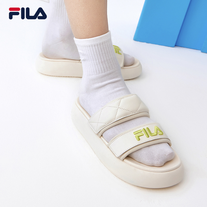 FILA/斐乐夏季爆款【甜甜圈】厚底沙滩鞋魔术贴户外拖鞋F12W221503F