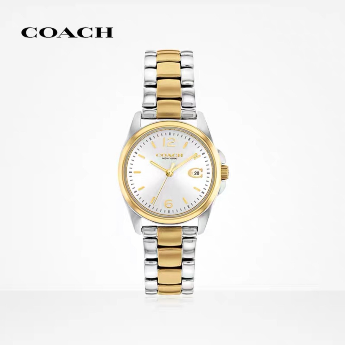 COACH蔻驰GREYSON系列轻奢百搭女士石英腕表手表