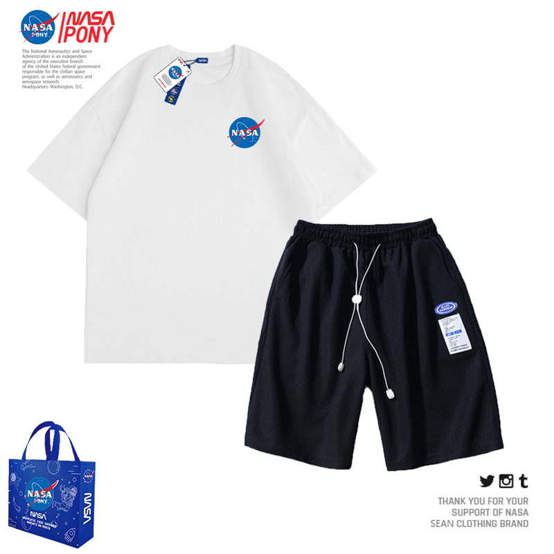 【粉丝福利】NASA线上联名情侣休闲运动跑步短裤套装【成吉优选】