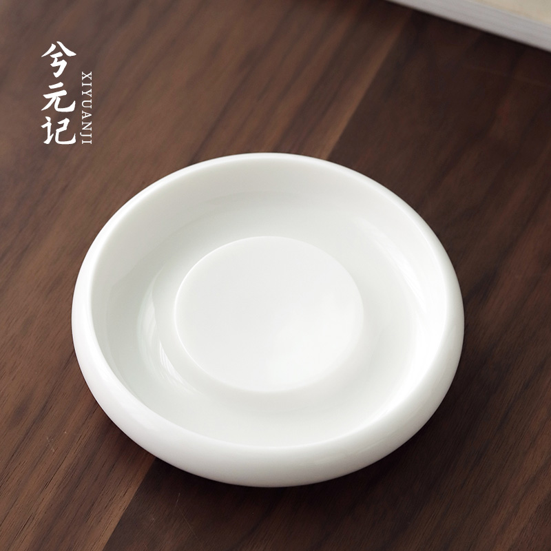 兮元记羊脂玉瓷壶承德化陶瓷家用茶壶壶承手工壶托紫砂壶茶具配件