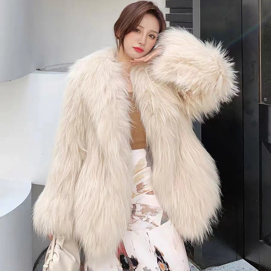 2022新款双面编织大翻领时尚减龄女外套