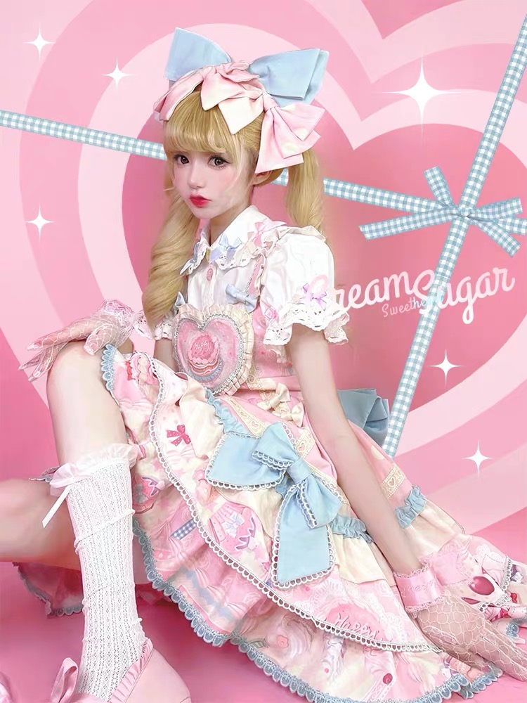 霜糖甜心现货正品 姐姐jsk正腰款 实体店正品 Lolita甜美裙子日常
