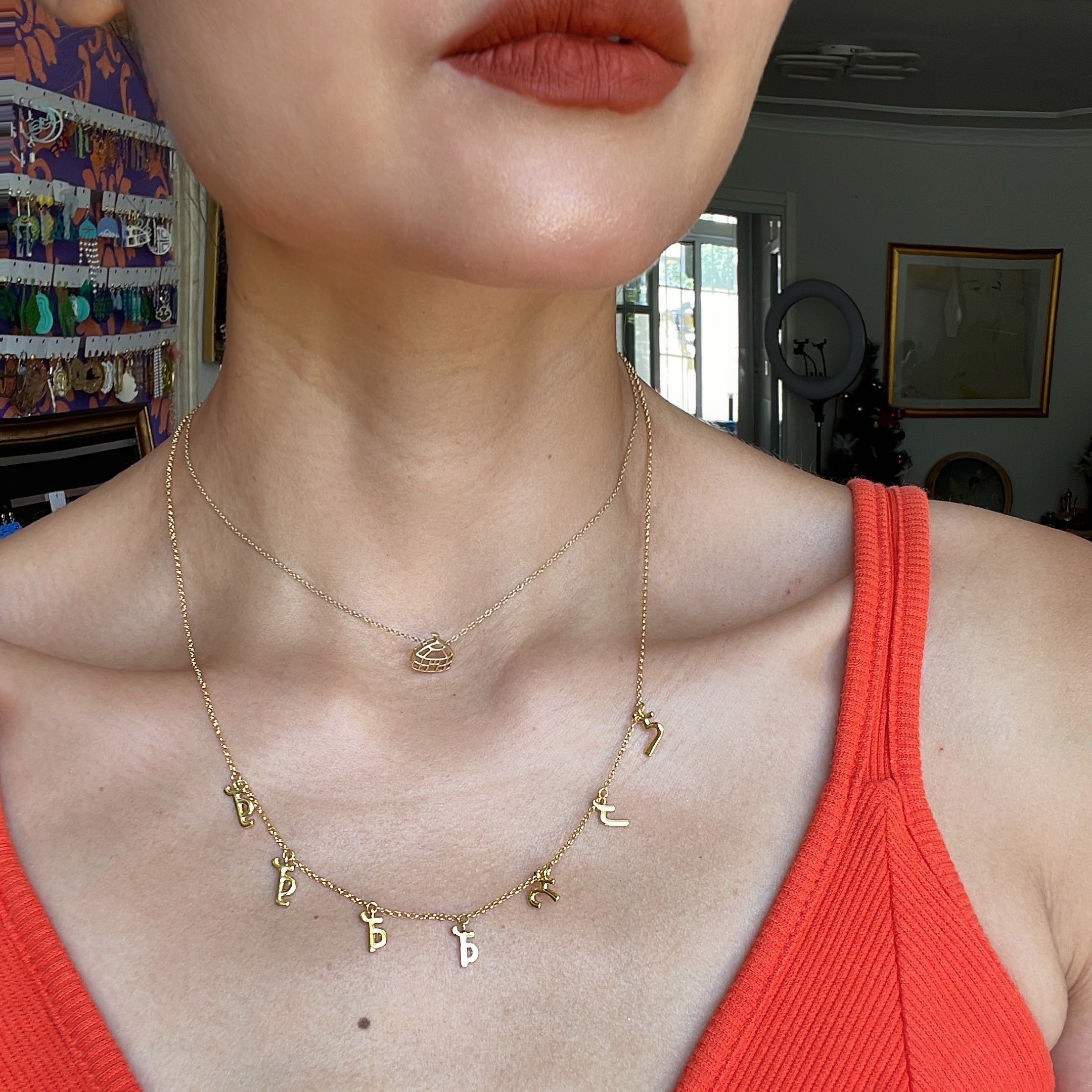 铜合金项链 SGL设计师品牌原创蒙古文字字母项链可调节L3