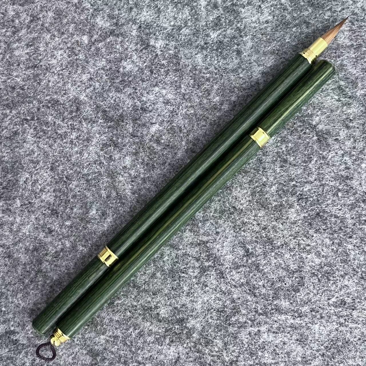 【绍麟笔庄】 紫霞 高端鸡翅木小楷 鸡狼毫小楷出峰1.8 口径0.52