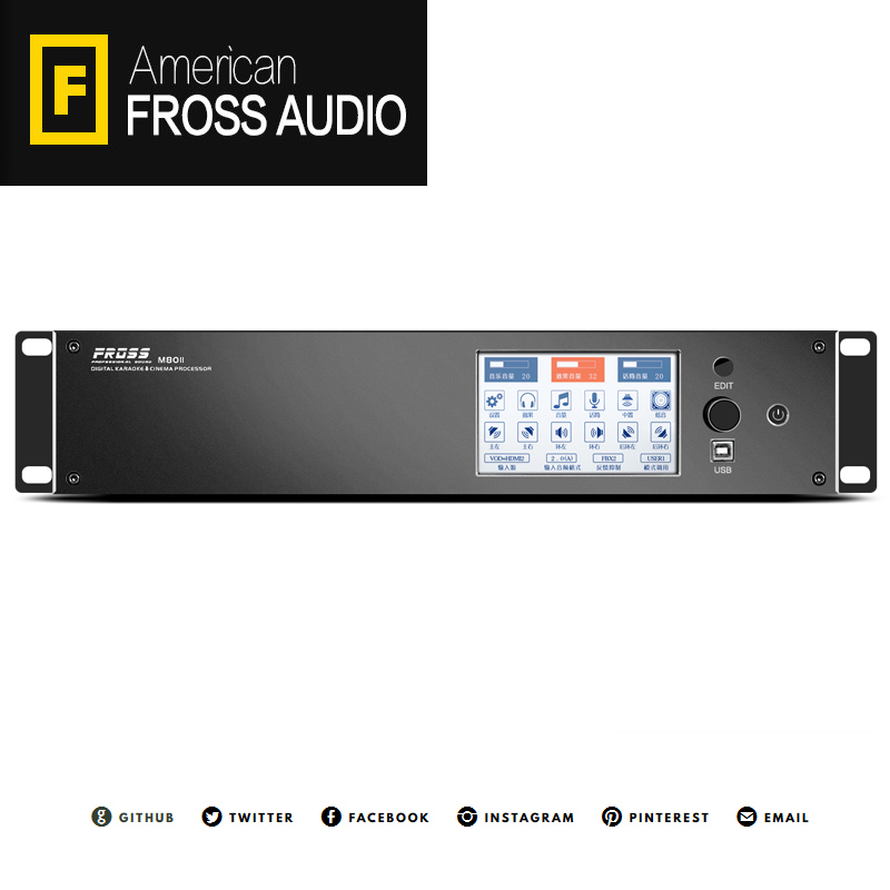 Fross/沸斯M80前级效果器DSP数字音频处理混响器解码触控屏无线