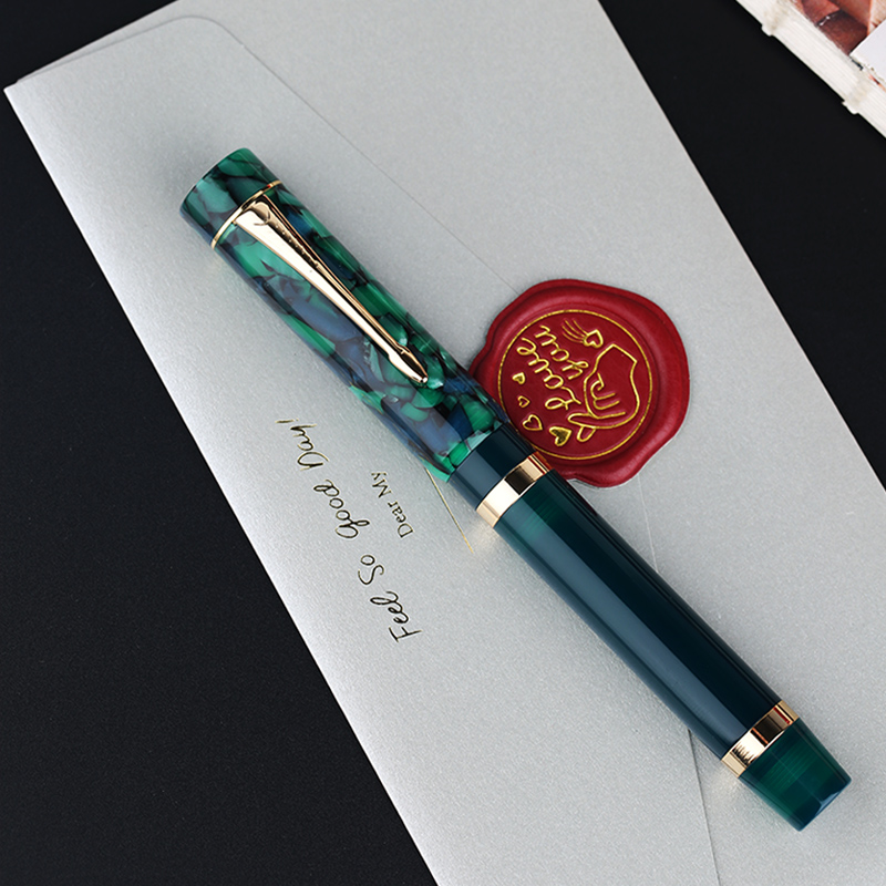 MAJOHN末匠M700德国笔尖6号拼色树脂成人书法练字高档钢笔手工抛
