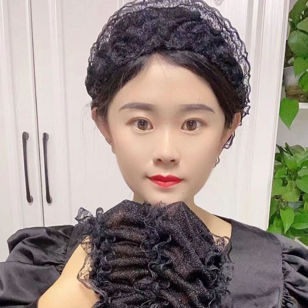 韩冰.专属优质欧根纱打底帽绷带