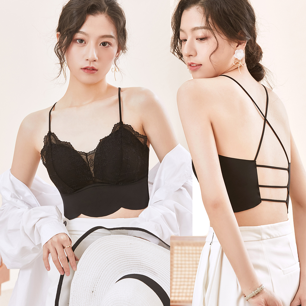 媚姬9968美背内衣文胸一体薄款聚拢式小背心2025打底内搭夏天