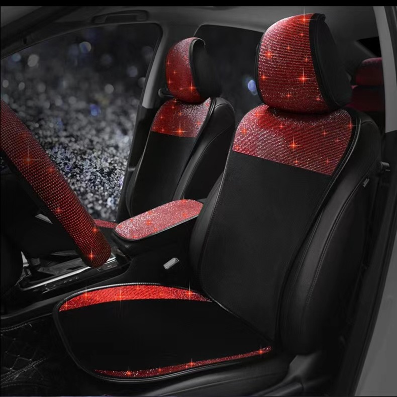 汽车四季通用满钻【满天星坐垫】套装时尚经典分体装饰高档精致舒适