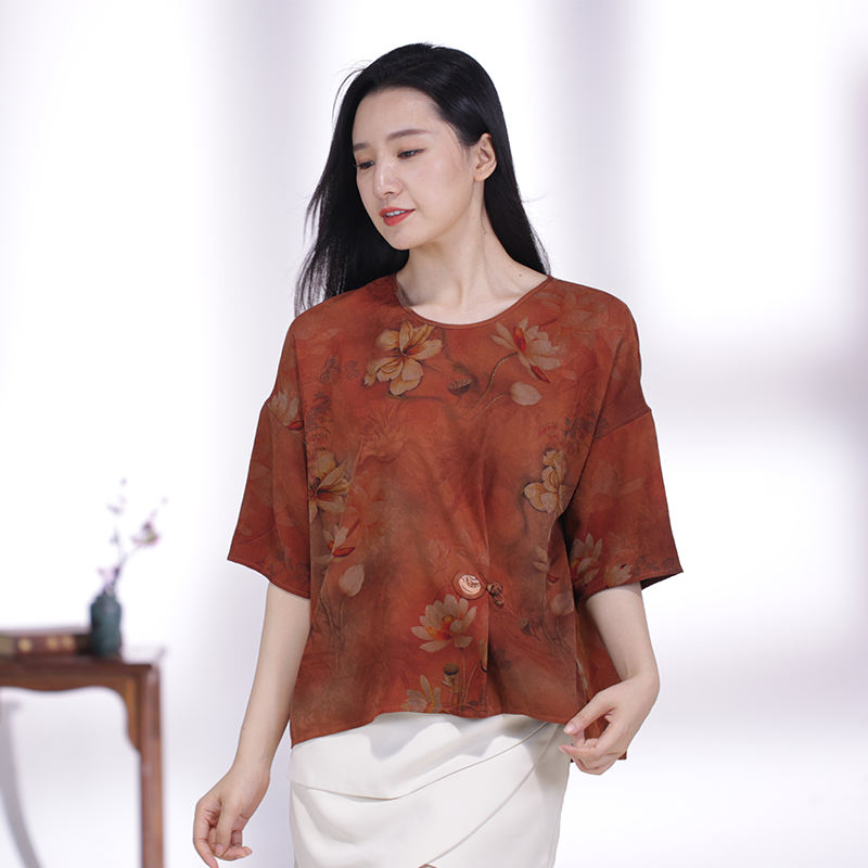 【孤品41-60千奈莉】重锻提花一粒扣素雅上衣 气质