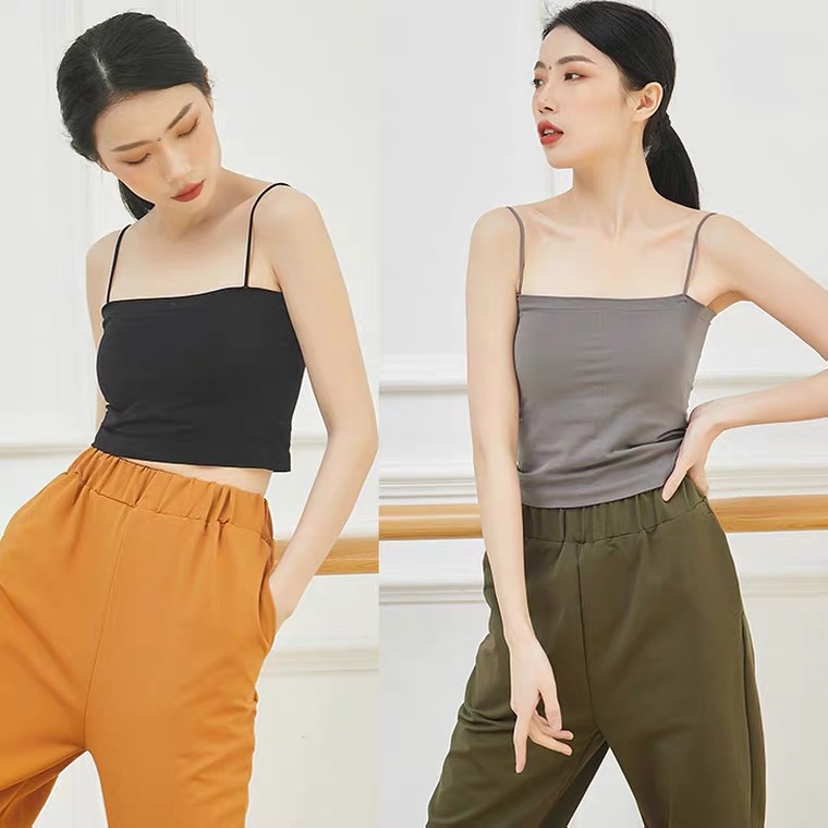 舞蹈古典舞 现代舞裹胸练功服吊带胸垫固定