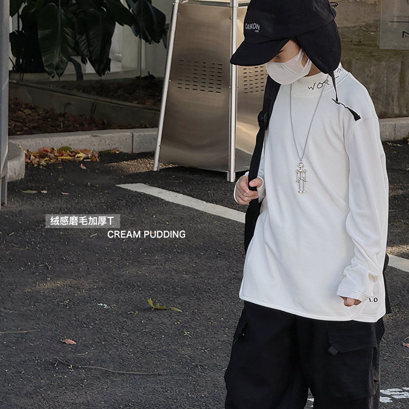 宝多童装男童冬装半高领打底衫秋冬款2024新款儿童100-170上衣潮