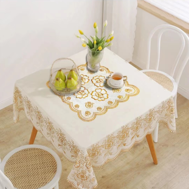 尺寸【正方形100x100】适用于50-60-70cm小四方桌布茶几布防水防烫