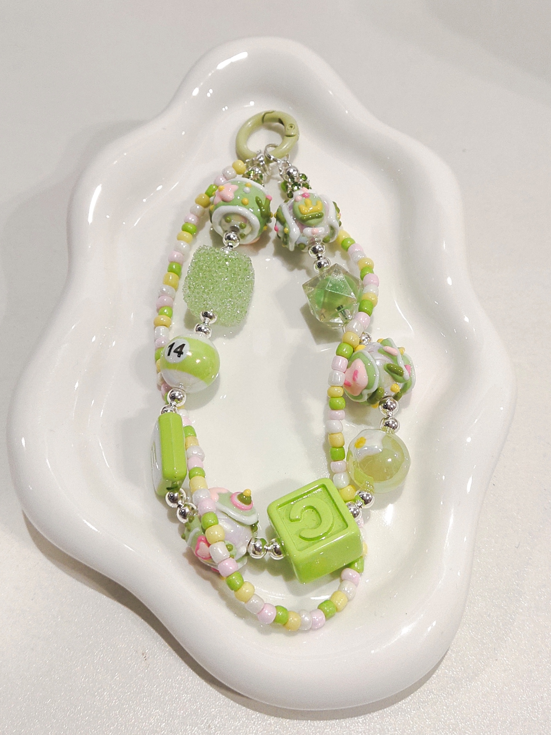 非金属亚克力手链 手工精品手机链装饰链包链