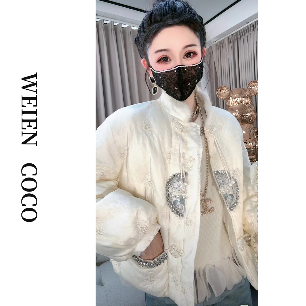 【薇恩COCO】短款羽绒服国风小香风羽绒服外套百搭冬季上衣 S0240