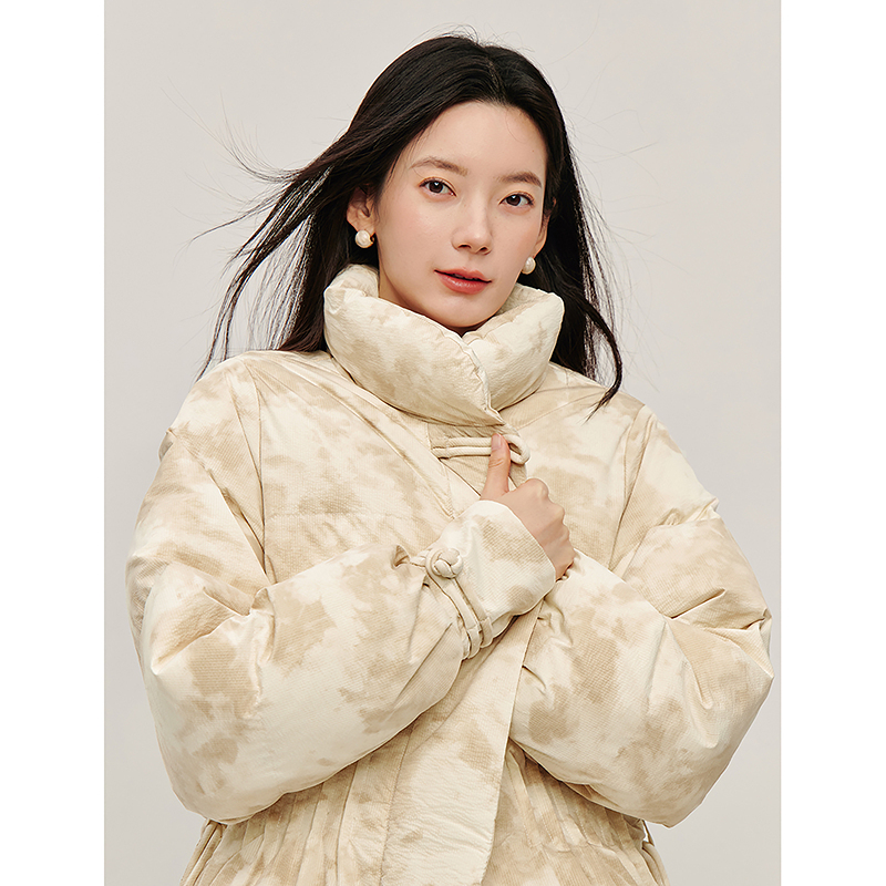 【中国好羽绒】茵曼冬季女羽绒服新款外套女装鸭绒国风保暖中式休闲