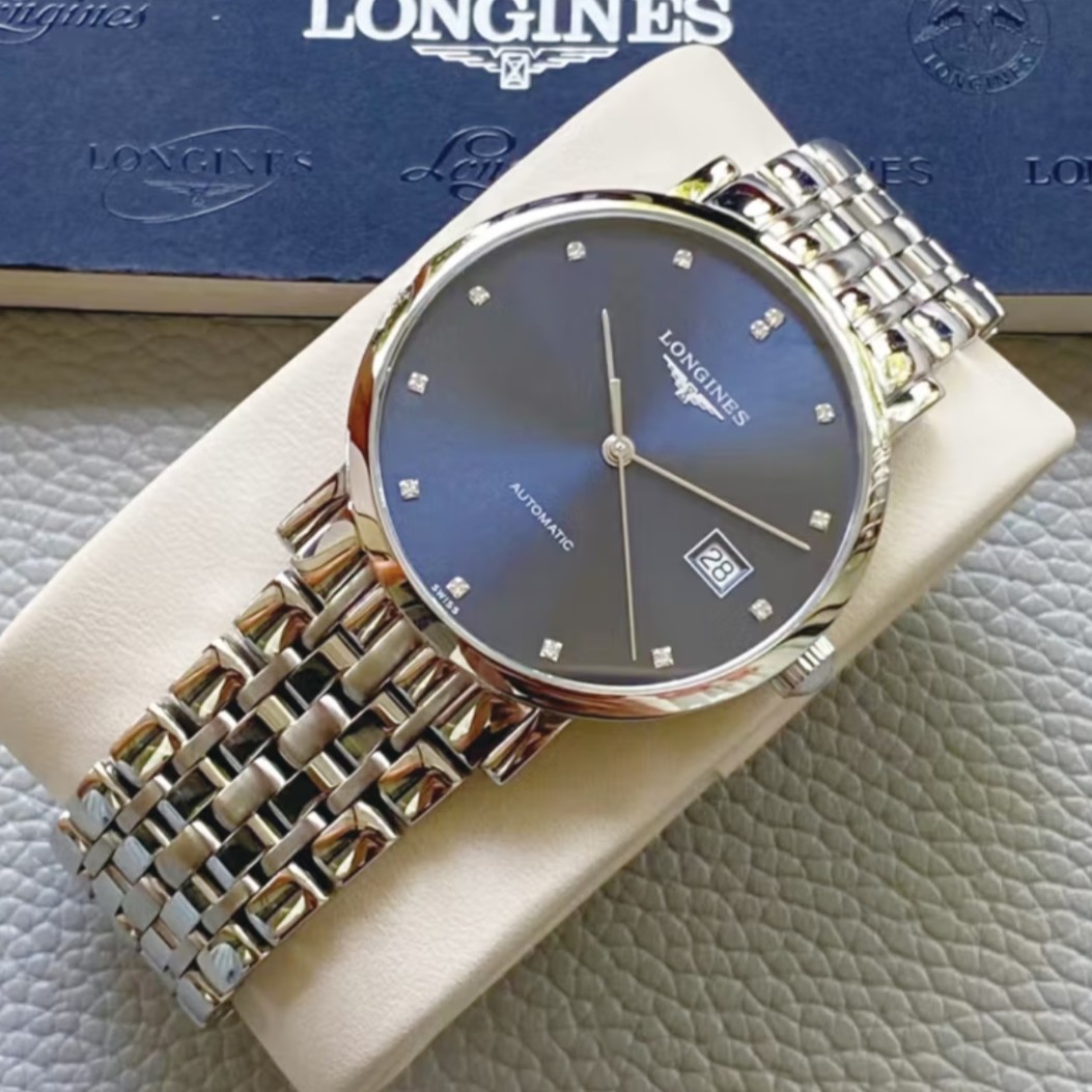 99新 Longines/浪琴 23年全套910博雅明亮黑钻刻/888.5芯/910