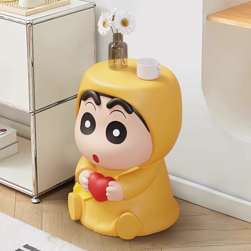 蜡笔小新凳子客厅装饰小茶几入户门换鞋小矮凳沙发旁置物边几摆件