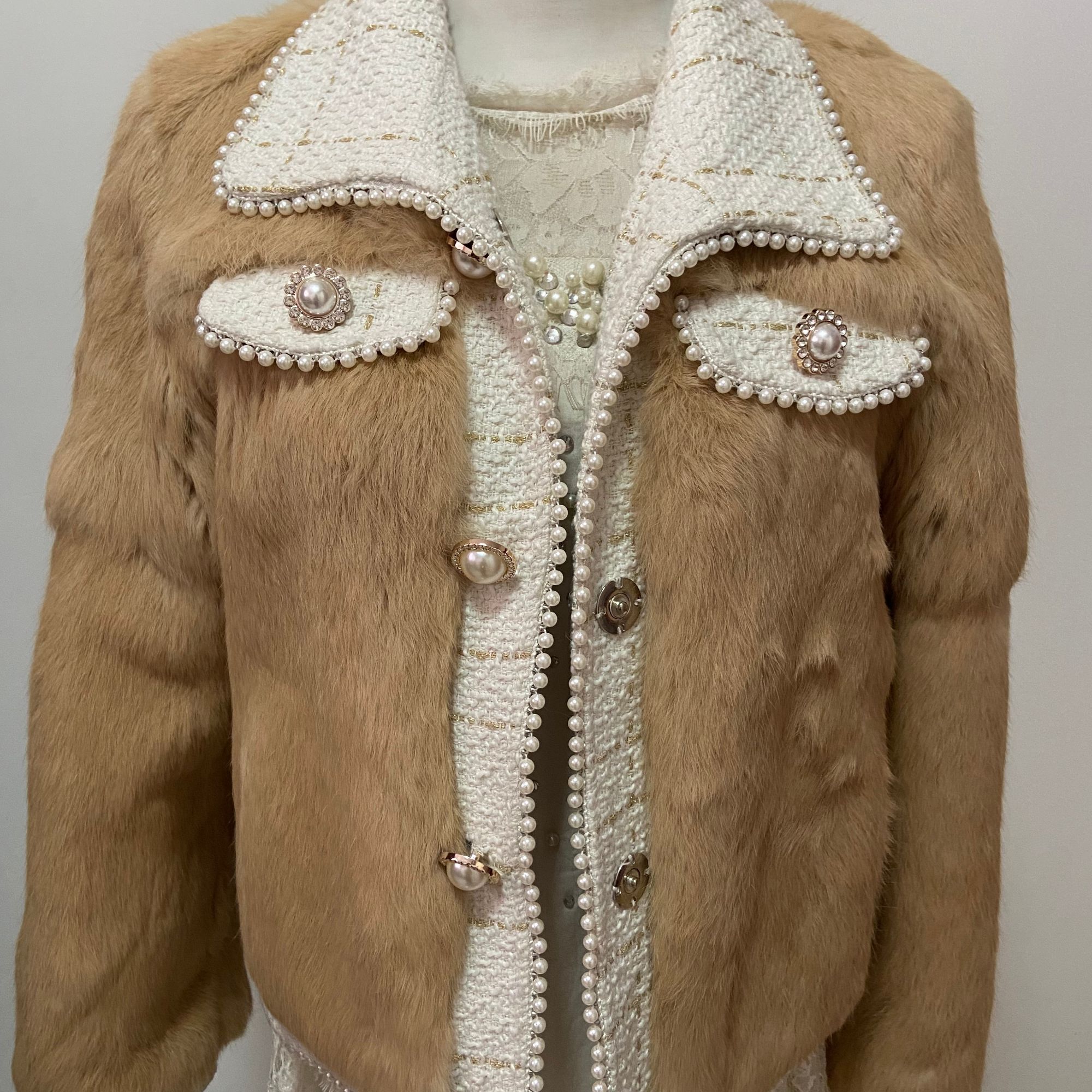 冬季女外套兔毛保暖