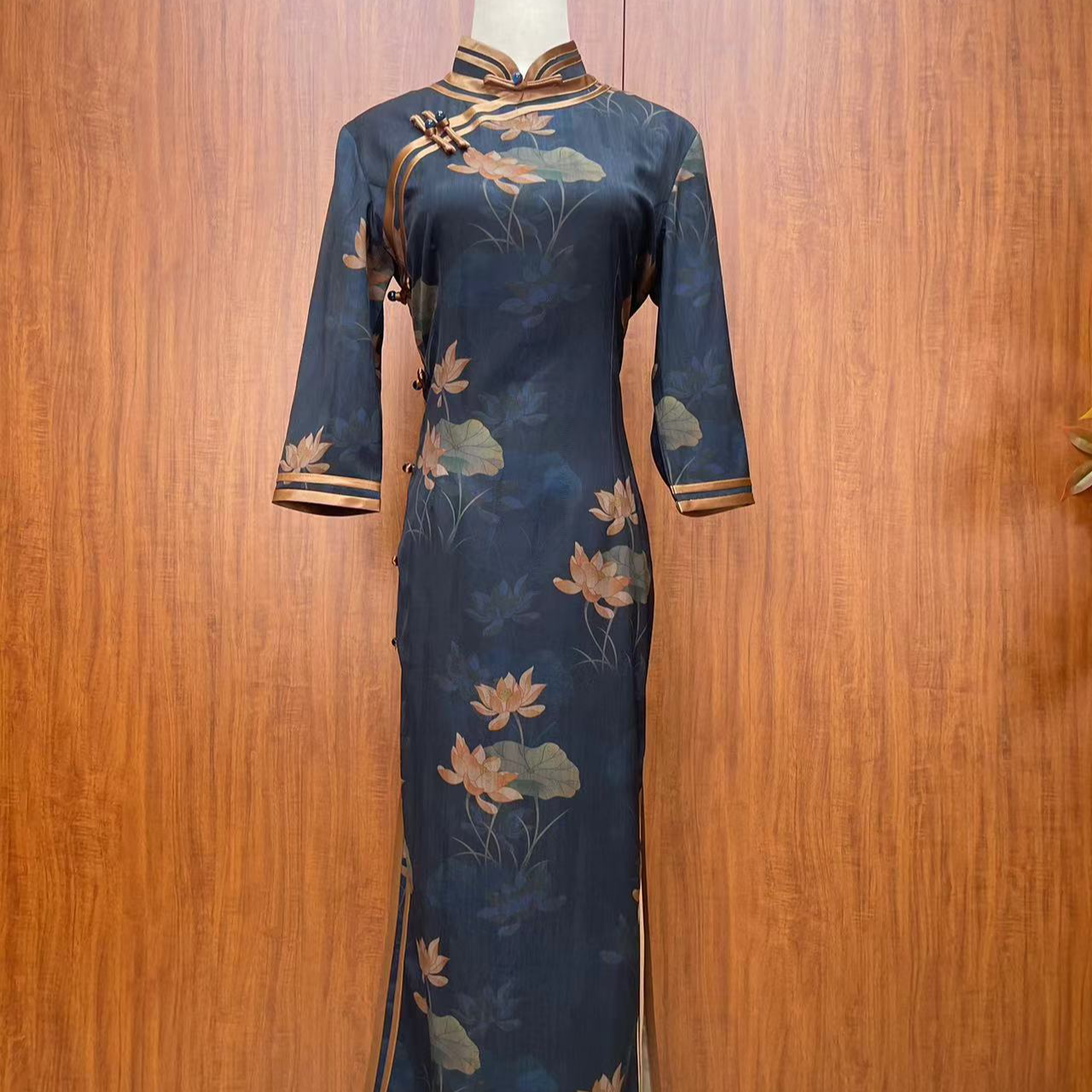 【荷香袭人】2024新款复古中长款气质百搭优雅大方日常淑女旗袍