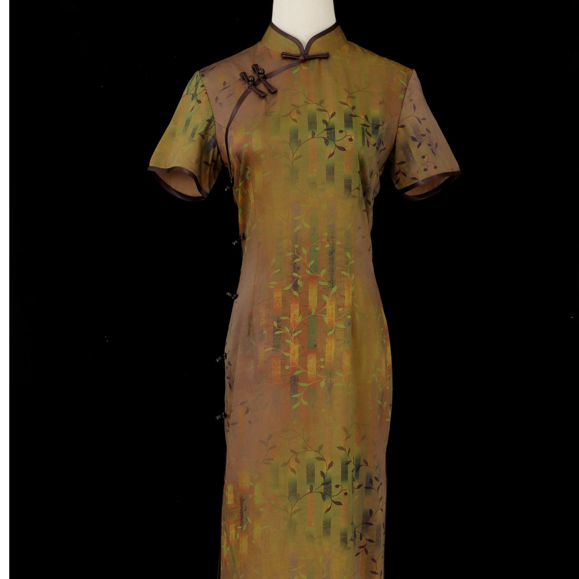 【莺莺细柳】2024夏季新款复古优雅大方淑女旗袍